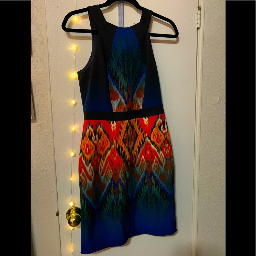 Bright colourful pattern dress